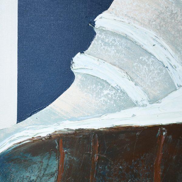 Coastal Vintage Lee Reynolds Shell Painting For Sale - Image 3 of 5