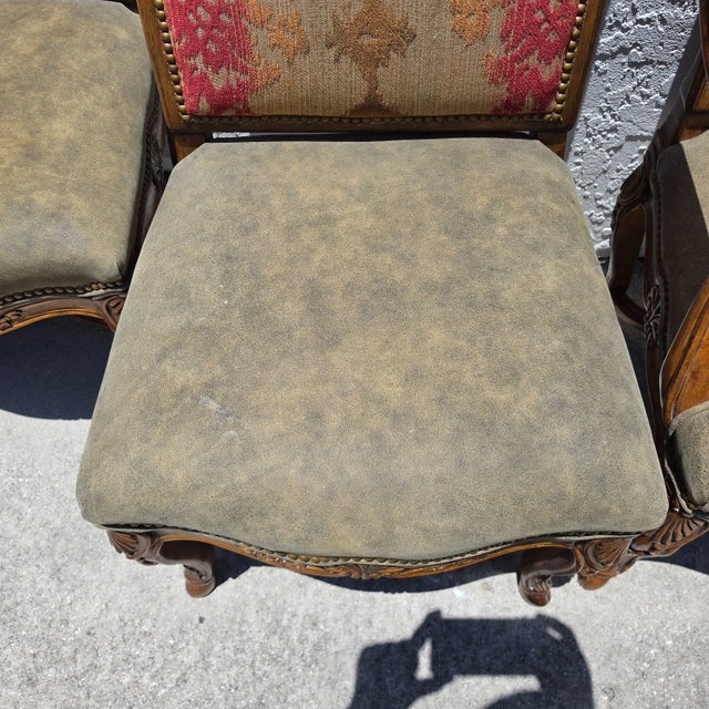 Century Furniture French Dining Chairs Leather Seats Set of 8 For Sale - Image 15 of 17
