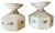 1910s Custard Geometric Glass Ceiling Flushmounts With Flower Motifs - a Pair For Sale - Image 4 of 8