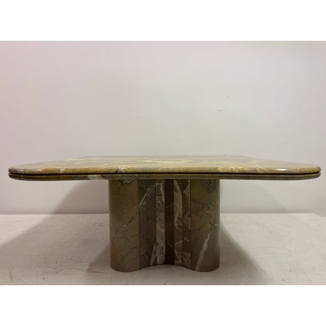 1970s Italian Biomorphic Square Marble Table, 1970s For Sale - Image 5 of 17