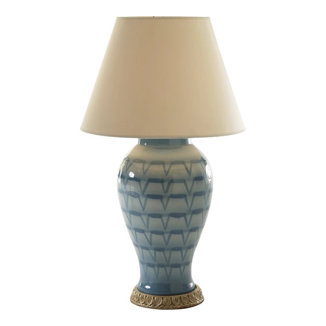 Bunny Williams Home Turquoise Lamp For Sale