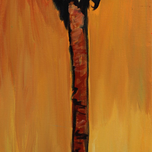 California Gold - Original Warm Palm Tree California Pop Art Acrylic Painting on Canvas by Kathleen Keifer For Sale - Image 4 of 9