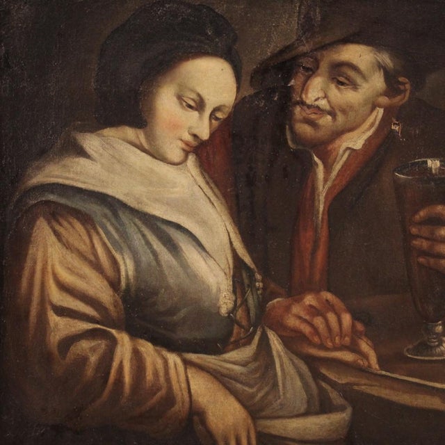 Figurative Composition, 18th Century, Oil Painting on Canvas, Framed For Sale - Image 3 of 16