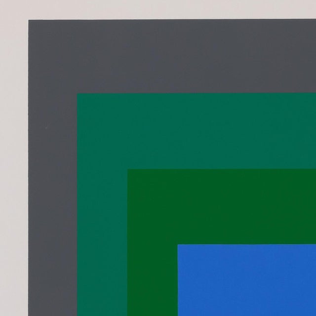 Josef Albers, Homage to the Square Blue Look, Color Screenprint For Sale - Image 3 of 6