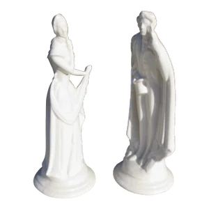 Art Deco Porcelain Courting Figures - a Pair of 2