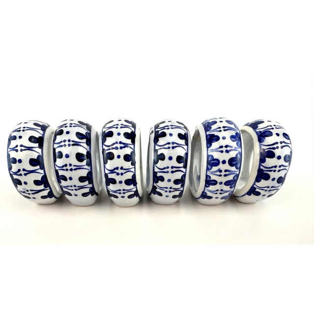 Make every meal a special occasion with this charming set of Vintage Blue and White Hand Painted Napkin Rings. The...