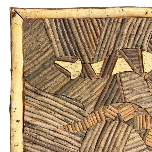 American Folk Art Inlaid Twig and Rootwood Snake Table For Sale - Image 10 of 16