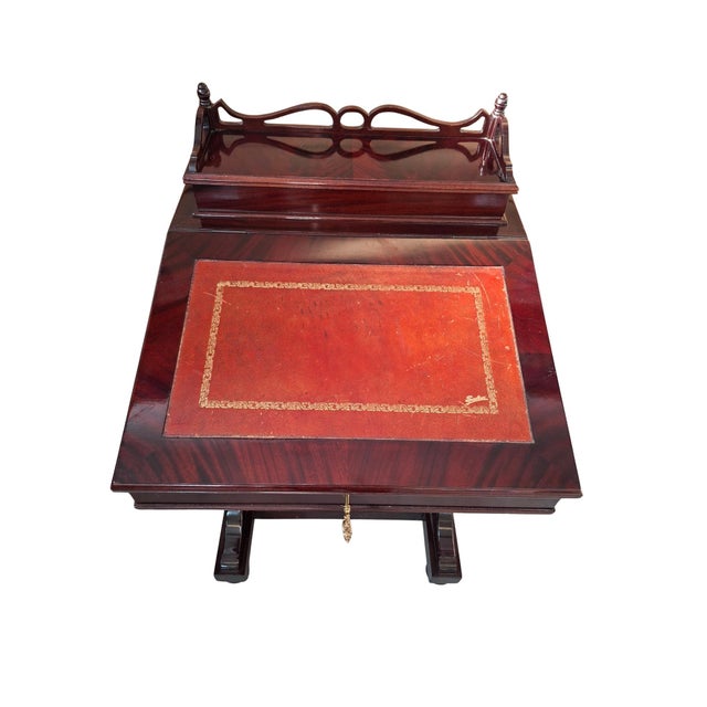 Davenport Mahogany Writing Desk, 1980 For Sale - Image 16 of 18