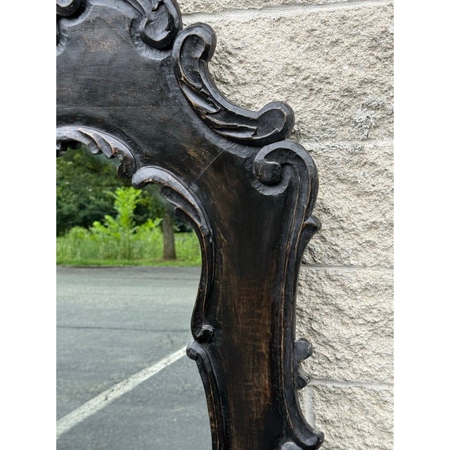 Rustic French Rococo Oversized Wall Mirror For Sale - Image 9 of 10