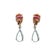 Contemporary 18k Gold Dangle Earrings With Aquamarine Rubellite and Diamonds, A Pair For Sale - Image 3 of 14