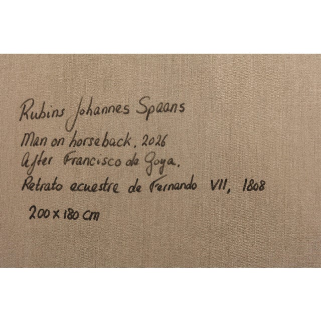 Large Contemporary Equestrian Oil Painting. Horse Painting 200 X 180 Cm (Goya) For Sale - Image 11 of 13