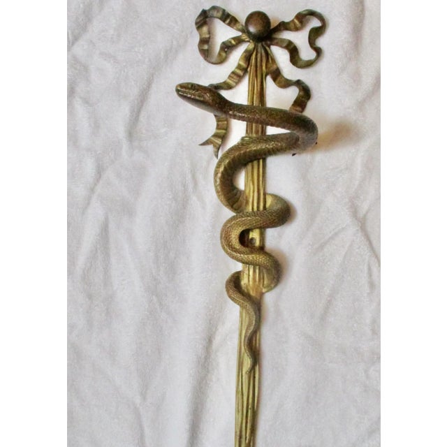 19th Century Bronze Snake Curtain Tie Back For Sale - Image 9 of 11