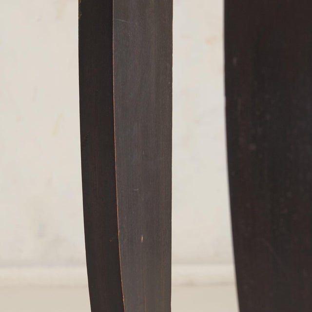 Dark Gray French Art Deco Round Wood Coffee Table, 1940s For Sale - Image 8 of 11