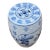 Vintage Chinese Blue and White Porcelain Miniature Drum Stool / Tabletop Garden Seat For Sale