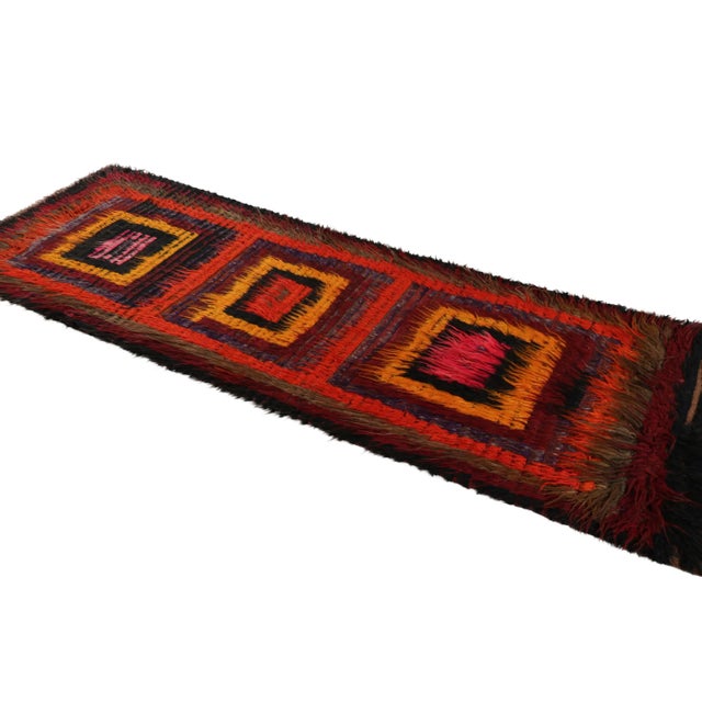 Rug & Kilim Vintage Tulu Runner Rug With Colorful Geometric Patterns, From Rug & Kilim For Sale - Image 4 of 7