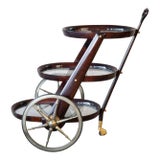 Vintage Serving Trolley by Aldo Tura, C. 1980s For Sale