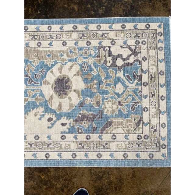 Turkish Oushak Area Rug 2'10" X 9'3" For Sale In Dallas - Image 6 of 13