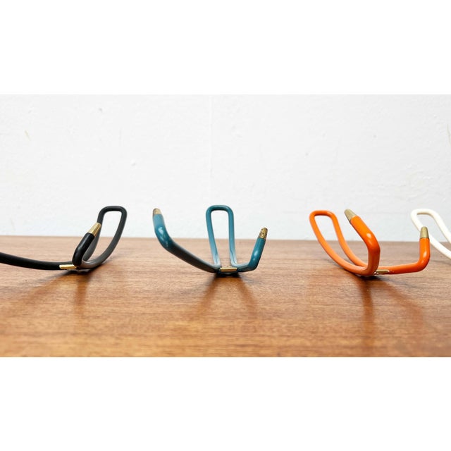 Mid-Century Modern German Wall Coat Rack, 1960s, Set of 5 For Sale - Image 11 of 18