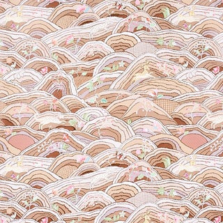 Schumacher Rolling Hills Wallpaper in Mocha / Neutral - 9 Yards For Sale