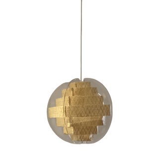 Vintage Acrylic Glass Pendant Light, 1980s For Sale