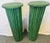 Green Mid Century Modern Faux Bamboo Pedestals- A Pair For Sale - Image 8 of 14