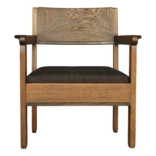 Low Art Deco Armchair by Hendrik Fels for L.O.V. Oosterbeek, 1930s For Sale