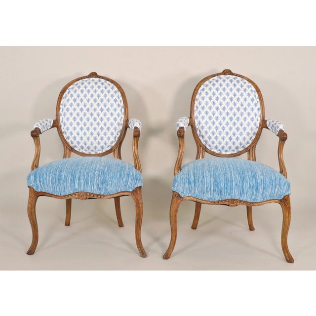 Pair of Mid-19th Century French Régence Style Fauteuils: Full of French charm, this French Régence Style pair of armchairs...