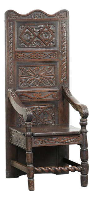Antique English Wainscott Chair, 1700s