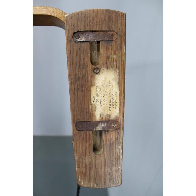 Adjustable Oak and Wicker Wall Lamp, Czechoslovakia, 1970s For Sale - Image 10 of 12