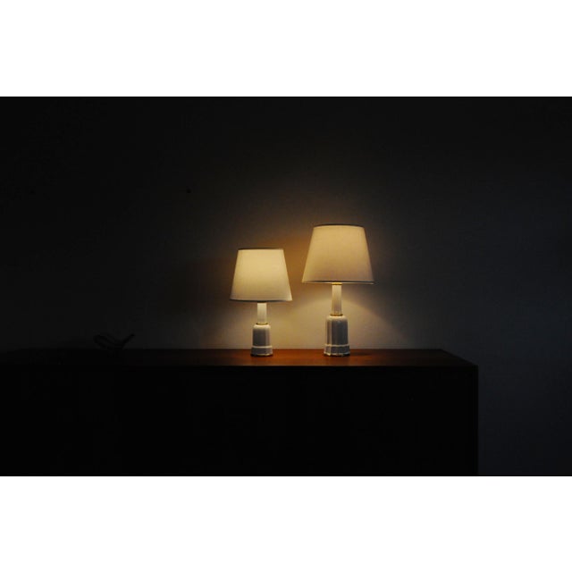 Danish Heiberg Table Lamps in Porcelain from Søholm, 1940s, Set of 2 For Sale - Image 11 of 14