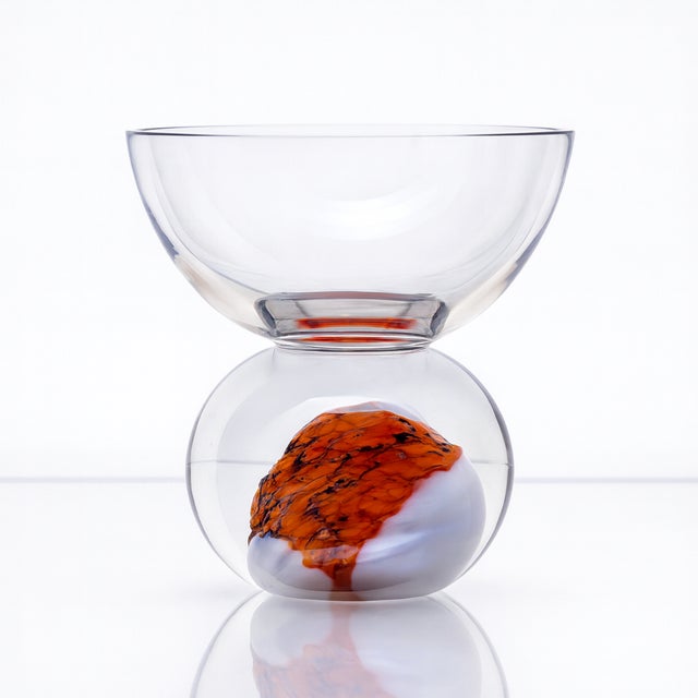 Mid-Century Modern Decorative Glass Piece by Exbor, 1970s For Sale - Image 6 of 6