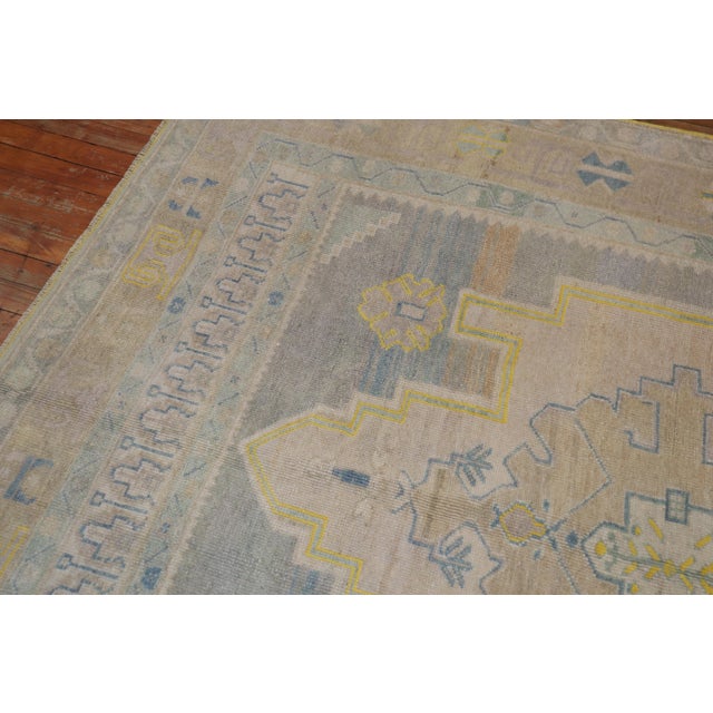 Square Vintage Turkish Oushak Rug - 6'1" x 7'2" For Sale - Image 11 of 18