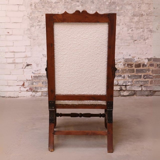 18th Century 18th Century Louis XVI Iron & Oak Reclining Chair For Sale - Image 5 of 6