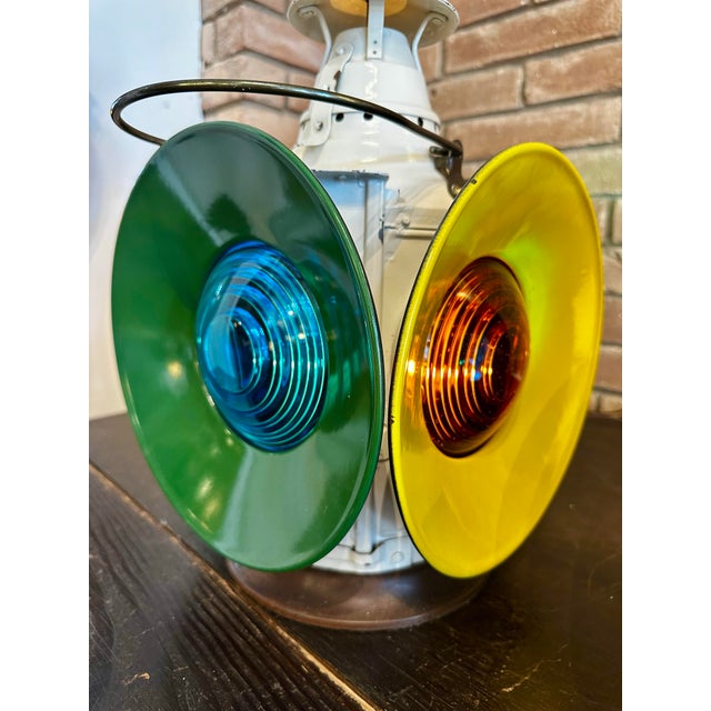 Pair of Vintage Railroad Switch Lamps For Sale - Image 10 of 12