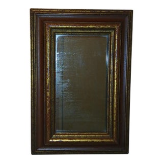 Vintage Victorian Style Mirror With Gilded Deep Well Wood Frame For Sale