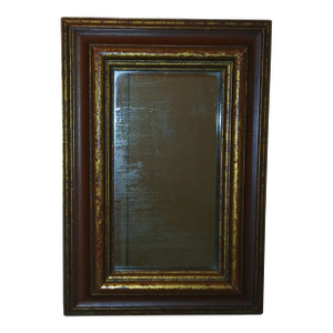 Vintage Victorian Style Mirror With Gilded Deep Well Wood Frame