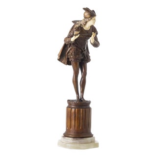 Albert Ernest Carrier-Belleuse, Figurative Sculpture, 19th Century, Bronze on Marble Base For Sale