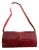 A 1970s Textured Red Leather and Brass Italian Shoulder Bag For Sale
