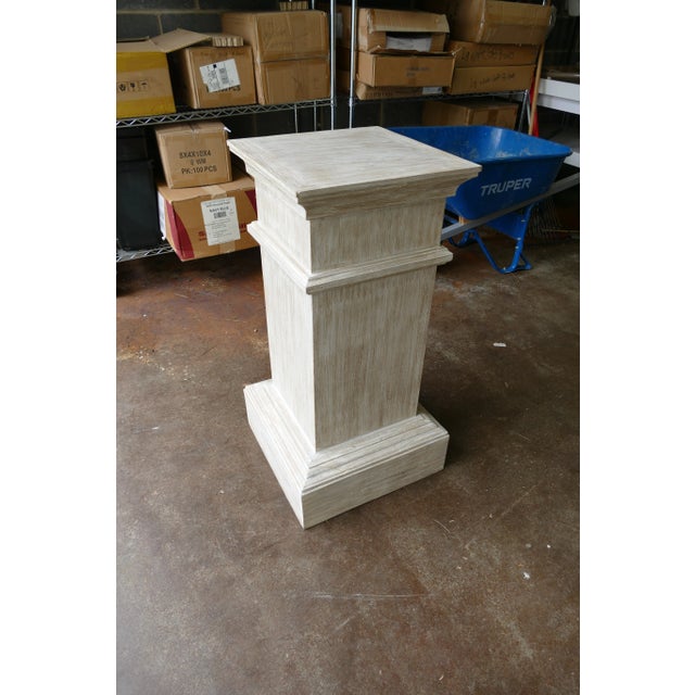 1990s Distressed Wood Pedestal/Display For Sale - Image 4 of 8