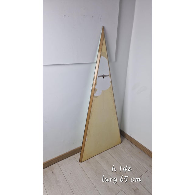 Triangular Beveled Glass Mirror in the style of Nanda Vigo for Acerbis, 1970s For Sale - Image 9 of 12