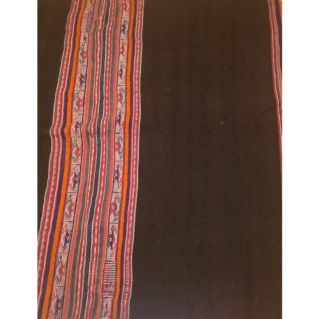 Vintage 1960s Andean Handwoven Wool Textile – Heavy Tribal Tapestry With Intricate Geometric Patterns For Sale In Austin - Image 6 of 6