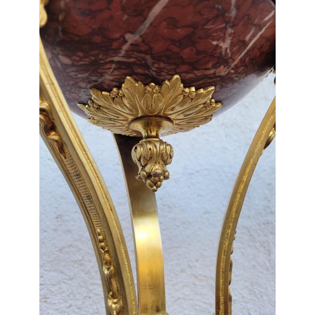 19th Century Cassolettes in Red Marble and Bronze, Set of 2 For Sale - Image 13 of 18