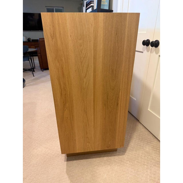 2020s Room & Board Hudson Office Armoire With Wood Base For Sale - Image 5 of 12