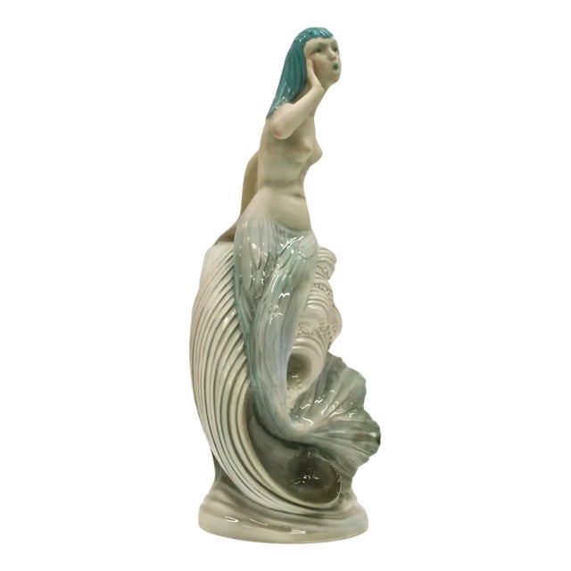 Ceramic Siren by Camillo Ghigo for Keramos Torino, 1950s For Sale