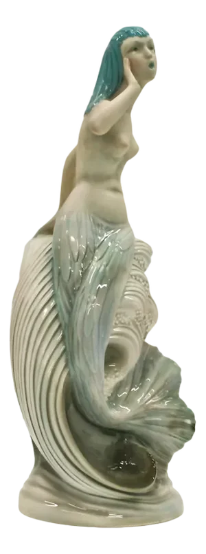 Ceramic Siren by Camillo Ghigo for Keramos Torino, 1950s