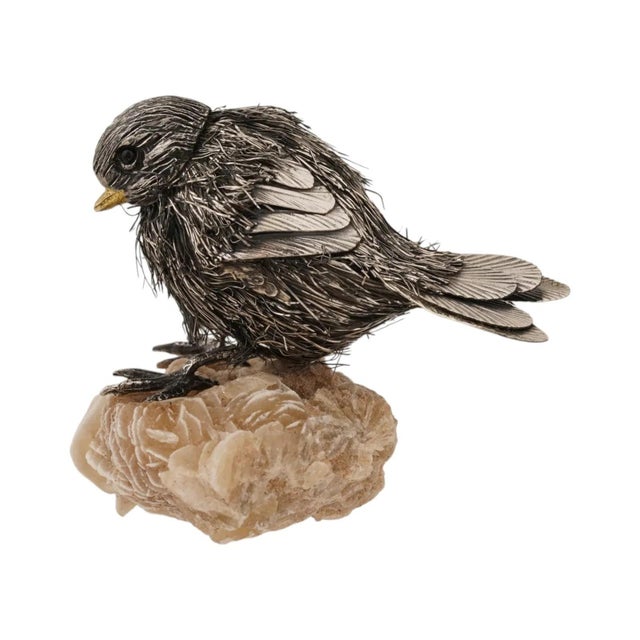 Italian St Silver Sparrow Bird Figurine by Buccellati For Sale - Image 10 of 10