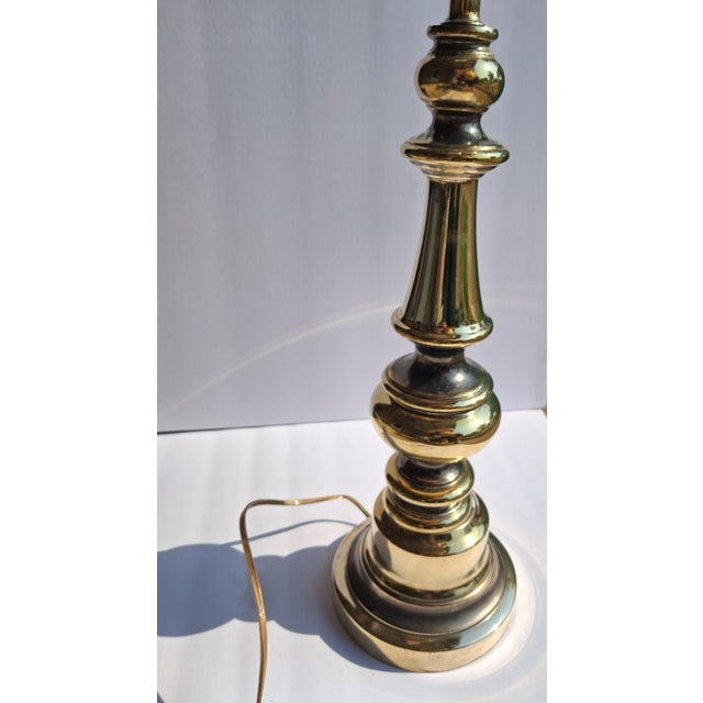 Vintage Stiffel Hollywood Regency Brass Table Lamp (1960s/1970s) For Sale In Tulsa - Image 6 of 6