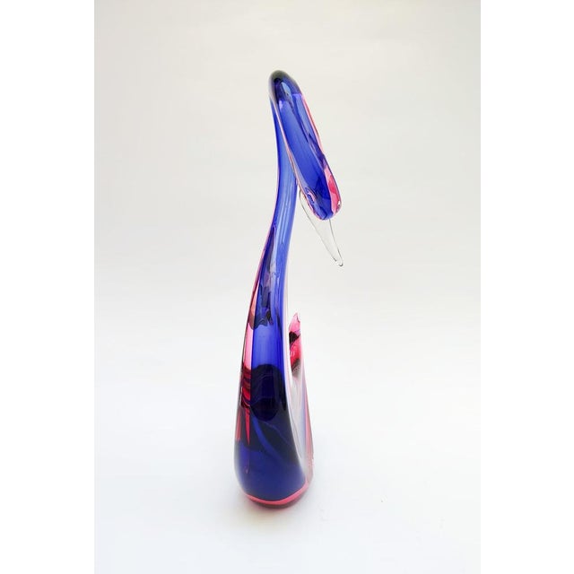After Flavio Poli, Swan Sculpture, 1970s, Murano Glass For Sale - Image 6 of 12