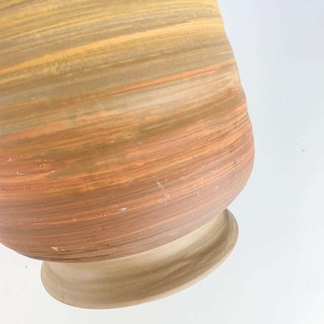 Yellow Vintage Royal Haeger Sandstone Glaze Vase Mid Century Modern Pottery For Sale - Image 8 of 11