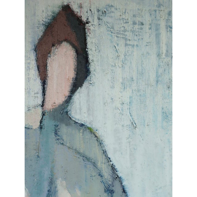 1950 Mid-Century Modern 'The Patience of Form' Swedish Vintage Abstract Figurative Oil Painting, Framed For Sale - Image 12 of 13